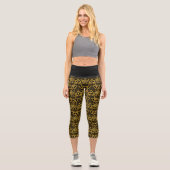 Leggings Capri Black Adam Lightning Bolt Motif triangulaire (Recto)