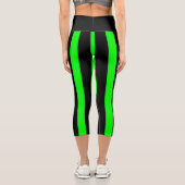 Leggings Capri Black and Green Surge (Verso)