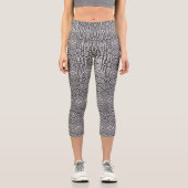 Leggings Capri Black and White Geometric Pattern (Recto)