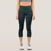 Leggings Capri Black Watch Tartan, Plaid (Recto)