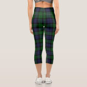 Leggings Capri Black Watch Tartan Plaid (Verso)