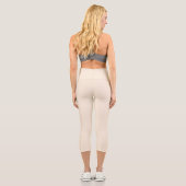 Leggings Capri Blanc antique uni couleur solide (Verso)