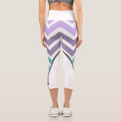Leggings Capri blanco con zigzag (Verso)