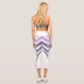 Leggings Capri blanco con zigzag (Verso)