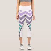 Leggings Capri blanco con zigzag (Recto)