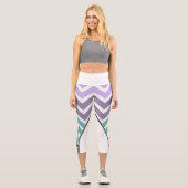 Leggings Capri blanco con zigzag (Recto)