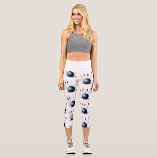 Leggings Capri Blancs de quilles (Recto)
