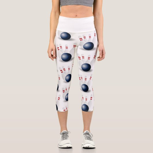 Leggings Capri Blancs de quilles (Recto)