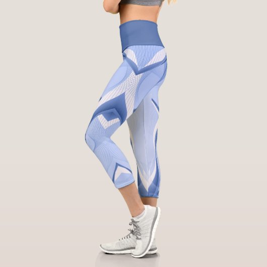 Leggings Capri Bleu Abstrait (Gauche)