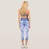 Leggings Capri Bleu Abstrait (Verso)