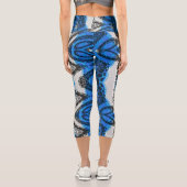 Leggings Capri Bleu atomique (Verso)