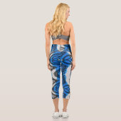 Leggings Capri Bleu atomique (Verso)