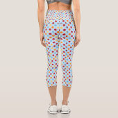 Leggings Capri Bleu avec point Polka multicolore (Verso)
