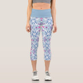 Leggings Capri Bleu Bleu Bleu Blanc Motif (Recto)