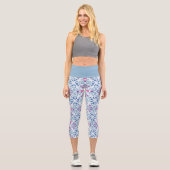 Leggings Capri Bleu Bleu Bleu Blanc Motif (Recto)