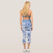 Leggings Capri Bleu Chic Toile de Jouy (Verso)
