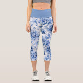Leggings Capri Bleu Chic Toile de Jouy (Recto)