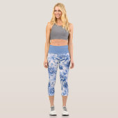 Leggings Capri Bleu Chic Toile de Jouy (Recto)