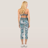 Leggings Capri Bleu cool - Tirage couleur (Verso)
