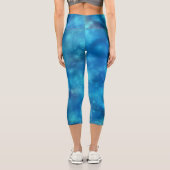 Leggings Capri Bleu Cosmic brillant Abstraction (Verso)