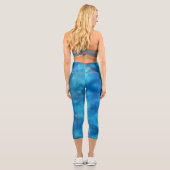Leggings Capri Bleu Cosmic brillant Abstraction (Verso)