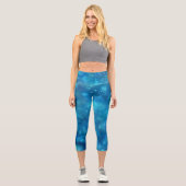Leggings Capri Bleu Cosmic brillant Abstraction (Recto)