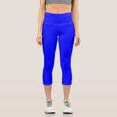 Leggings Capri Bleu (couleur unie) (Recto)