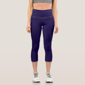 Leggings Capri Bleu de marine solide (Recto)