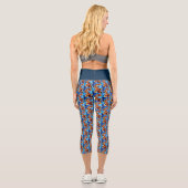 Leggings Capri Bleu de poisson orange Koi (Verso)