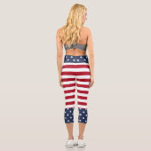 Leggings Capri Bleu et blanc Star taille (Verso)