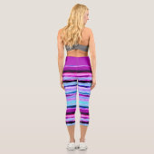 Leggings Capri Bleu et rose Abstrait (Verso)
