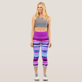 Leggings Capri Bleu et rose Abstrait (Recto)
