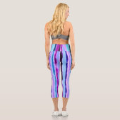 Leggings Capri Bleu et rose Abstrait (Verso)