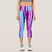 Leggings Capri Bleu et rose Abstrait (Recto)