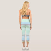 Leggings Capri Bleu et vert Abstrait (Verso)