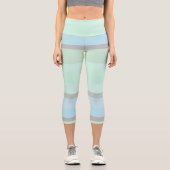 Leggings Capri Bleu et vert Abstrait (Recto)