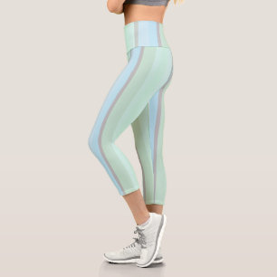Leggings Capri Bleu et vert Abstrait