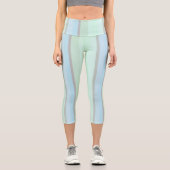 Leggings Capri Bleu et vert Abstrait (Recto)
