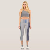 Leggings Capri Bleu et Violet (Recto)