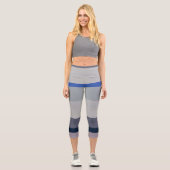 Leggings Capri Bleu et Violet (Recto)
