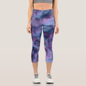 Leggings Capri Bleu et Violet Abstrait (Recto)