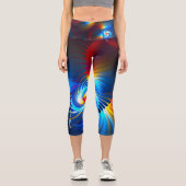 Leggings Capri Bleu gravitationnel (Recto)