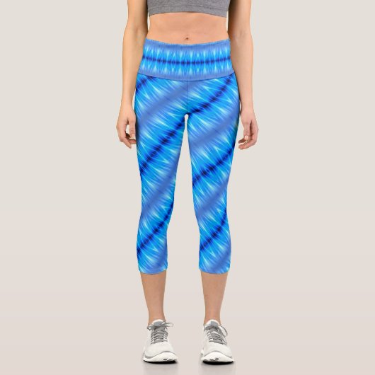 Leggings Capri Bleu océan (Recto)