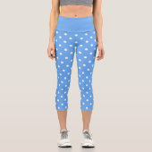 Leggings Capri Bleu pâle et Pois blancs (Recto)
