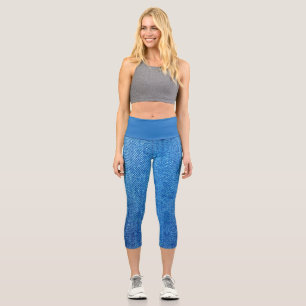 Leggings Capri Bleu pour femmes