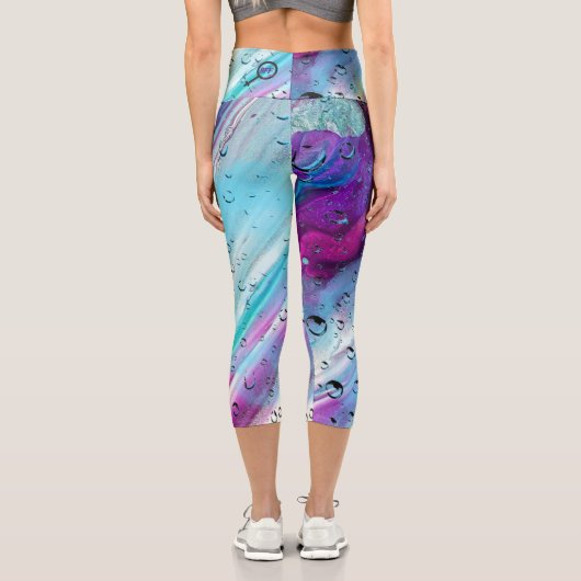 Leggings Capri Bleu-pourpre (Verso)