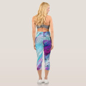 Leggings Capri Bleu-pourpre (Verso)