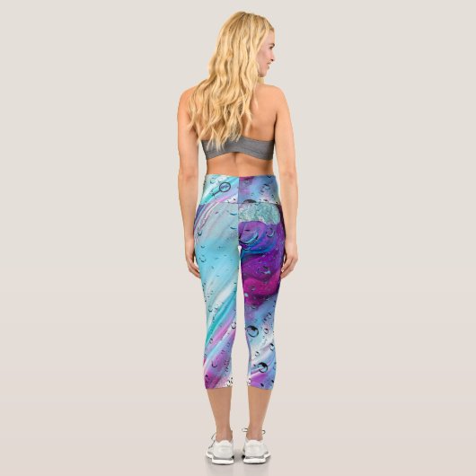 Leggings Capri Bleu-pourpre (Verso)