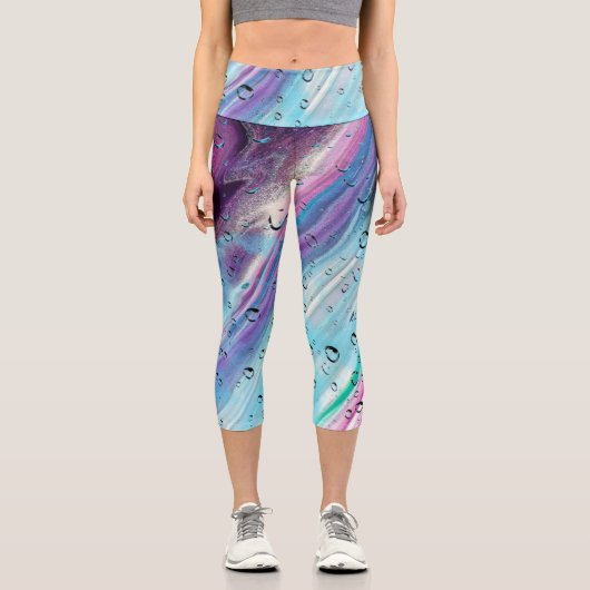 Leggings Capri Bleu-pourpre (Recto)
