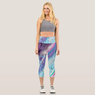 Leggings Capri Bleu-pourpre